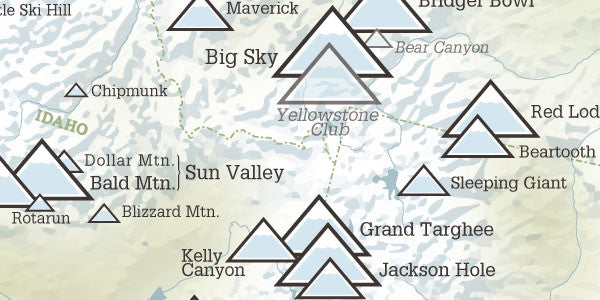 Ski Resort Map Posters - US & North America | Best Maps Ever
