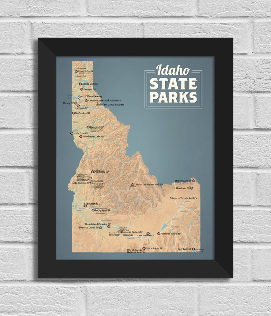 Idaho State Parks Map 11x14 Print