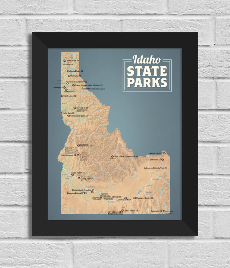 Idaho State Parks Map 11x14 Print