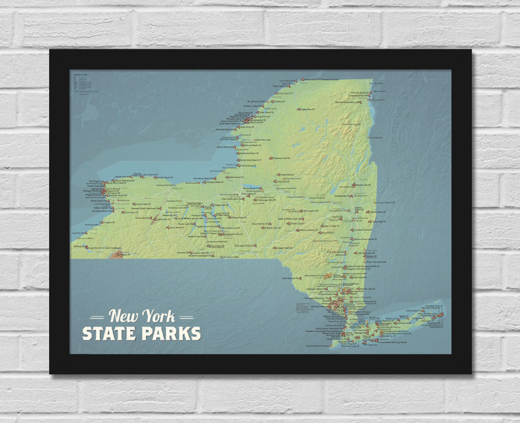 New York State Parks Map 18x24 Poster