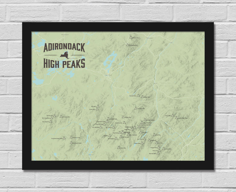 Adirondack High Peaks Map 18x24 Poster