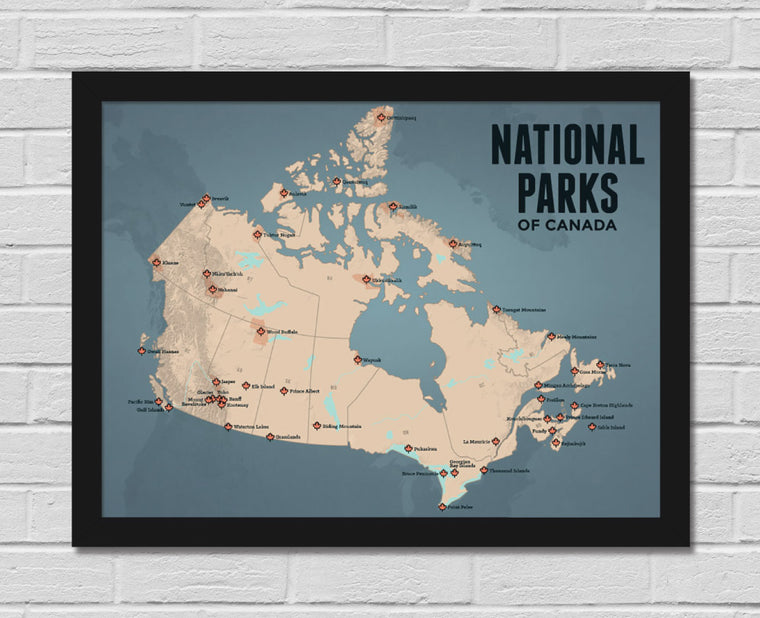 Canada National Parks Map 18x24 Poster