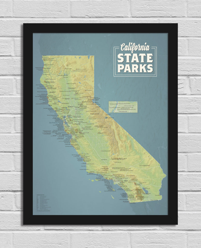 California State Parks Map 18x24 Poster