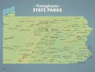 Pennsylvania State Parks Map Poster - natural earth