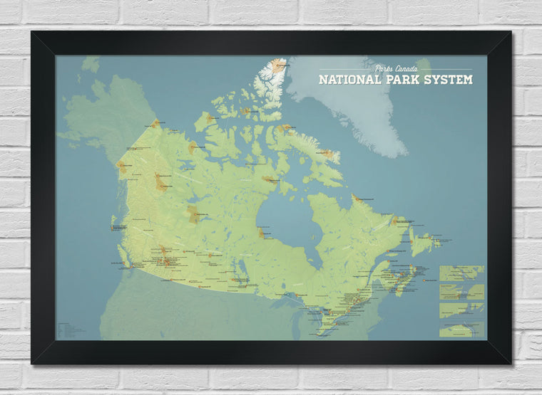 Canada National Park System Map 24x36 Poster