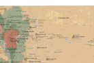 Colorado State Parks & Federal Lands map poster - camel & white