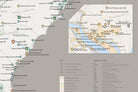 NPS x USFS x BLM x FWS Interagency Map Poster - white & gray
