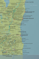 Wisconsin State Parks, DNR State Land, Federal Public Lands Map Poster - natural earth