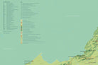 Virginia State Parks, State Land, Federal Public Lands Map Poster - green & aqua