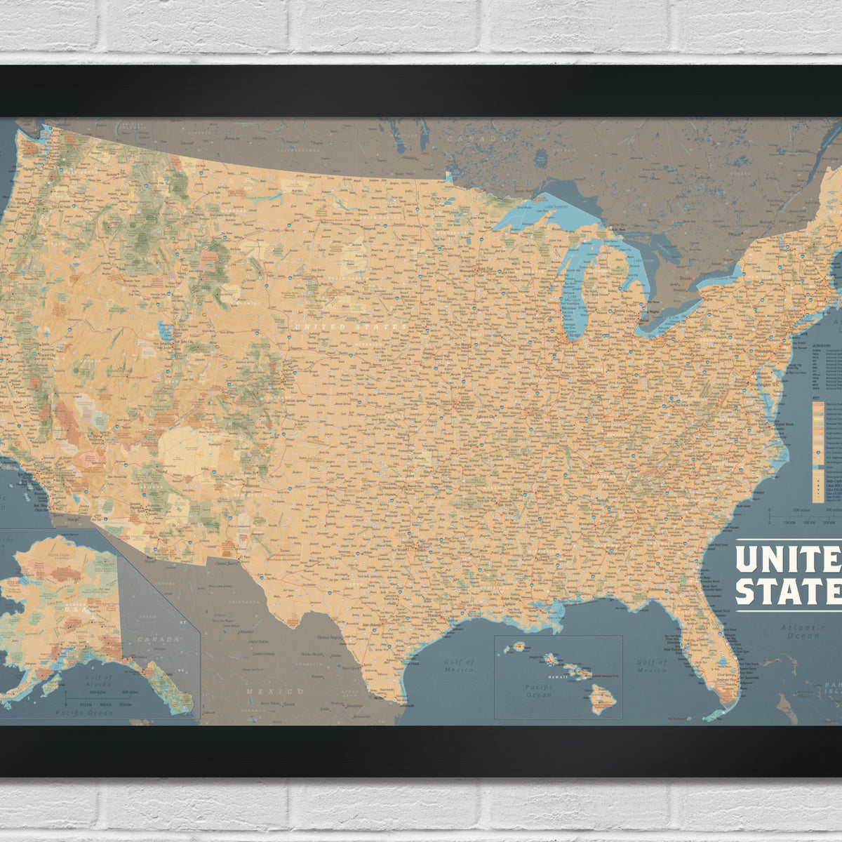 United States Decorative Wall Map Poster – Best Maps Ever