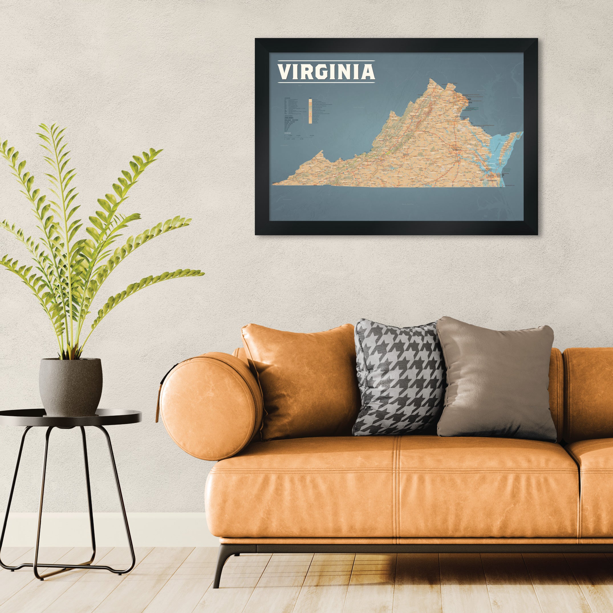 Virginia State Wall Map Poster | Best Maps Ever