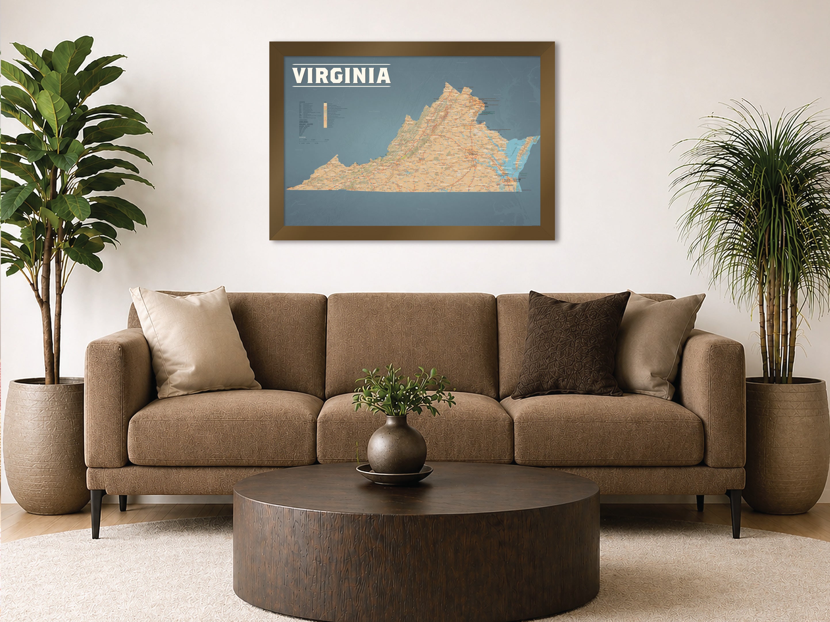 Virginia State Wall Map Poster | Best Maps Ever