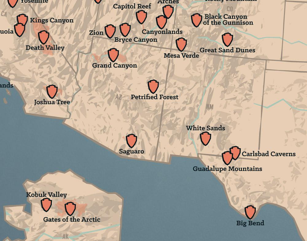 US National Parks Map 11x14 Print - Best Maps Ever us-national-parks-map-11x14-print-best-maps-ever