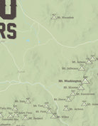 New Hampshire 4000 Footers Checklist Map - sage