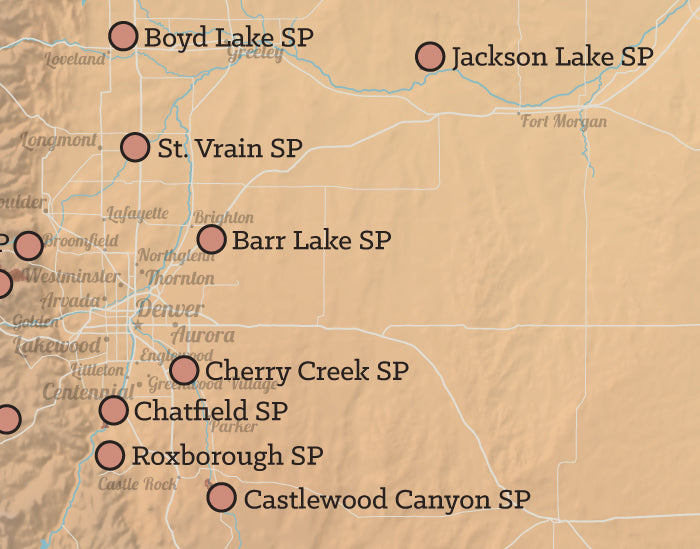 Colorado State Parks Map 11x14 Print - Best Maps Ever