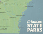 Arkansas State Parks Map Print - natural earth