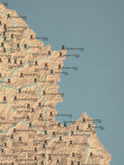 Idaho Fire Towers Lookouts map poster - natural earth