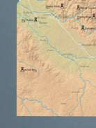 Idaho Fire Towers Lookouts map poster - natural earth