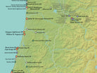 Oregon State Parks Map Poster - green & aqua