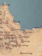 Idaho 2000' Prominence Peaks Map Poster - natural earth