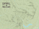 Catskill High Peaks map poster - Sage