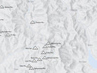 Catskill High Peaks map poster - gray