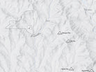 Catskill High Peaks map poster - gray