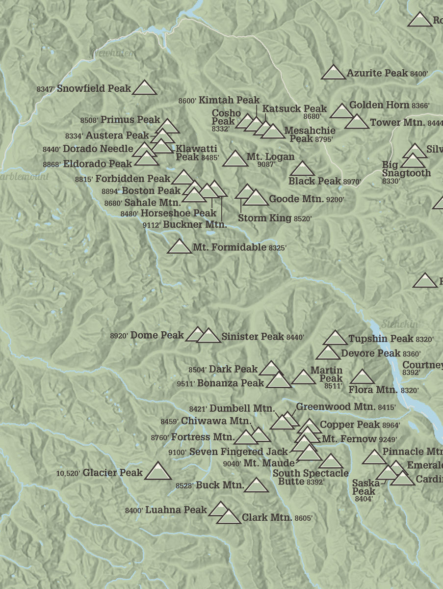 Washington Bulger List map poster - sage