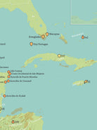 North America National Parks map poster - green & aqua