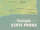 Washington State Parks Map Poster - natural earth
