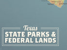 Texas State Parks & Federal Lands map poster - natural earth