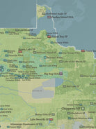 Minnesota State Parks, Federal Land, Public Land Map Poster - natural earth