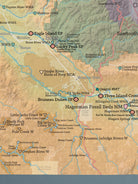 Idaho State Parks & Federal Lands Map Poster - natural earth