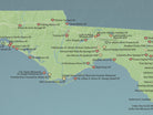 Florida State Parks Map Poster - natural earth