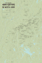 New Hampshire 4000 Footers & 52 With A View Map Poster