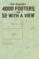 New Hampshire 4000 Footers & 52 With A View Map Poster