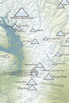 Western Ski Areas Resorts of the West Map Poster - natural earth