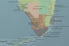 Florida State Parks & Federal Lands Map Poster - natural earth