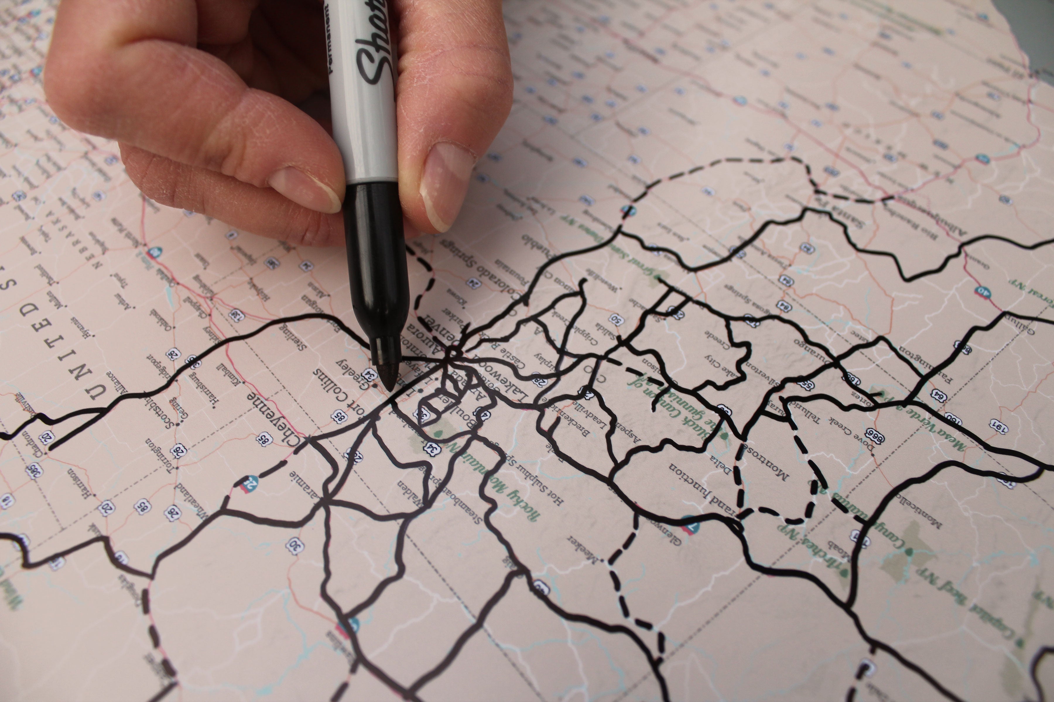 Trace your road trips and create personalized wall art!