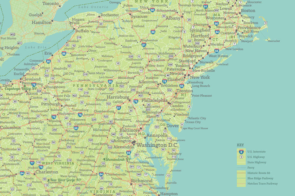 USA Road Trip Travel Map 24x36 Poster | Best Maps Ever