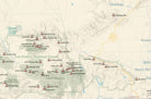 Sierra Peaks Section Climbers' Checklist Map 24x36 Poster