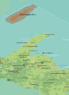 Michigan State Parks, DNR State Land, Federal Public Lands Map Poster - green & aqua